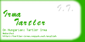irma tartler business card